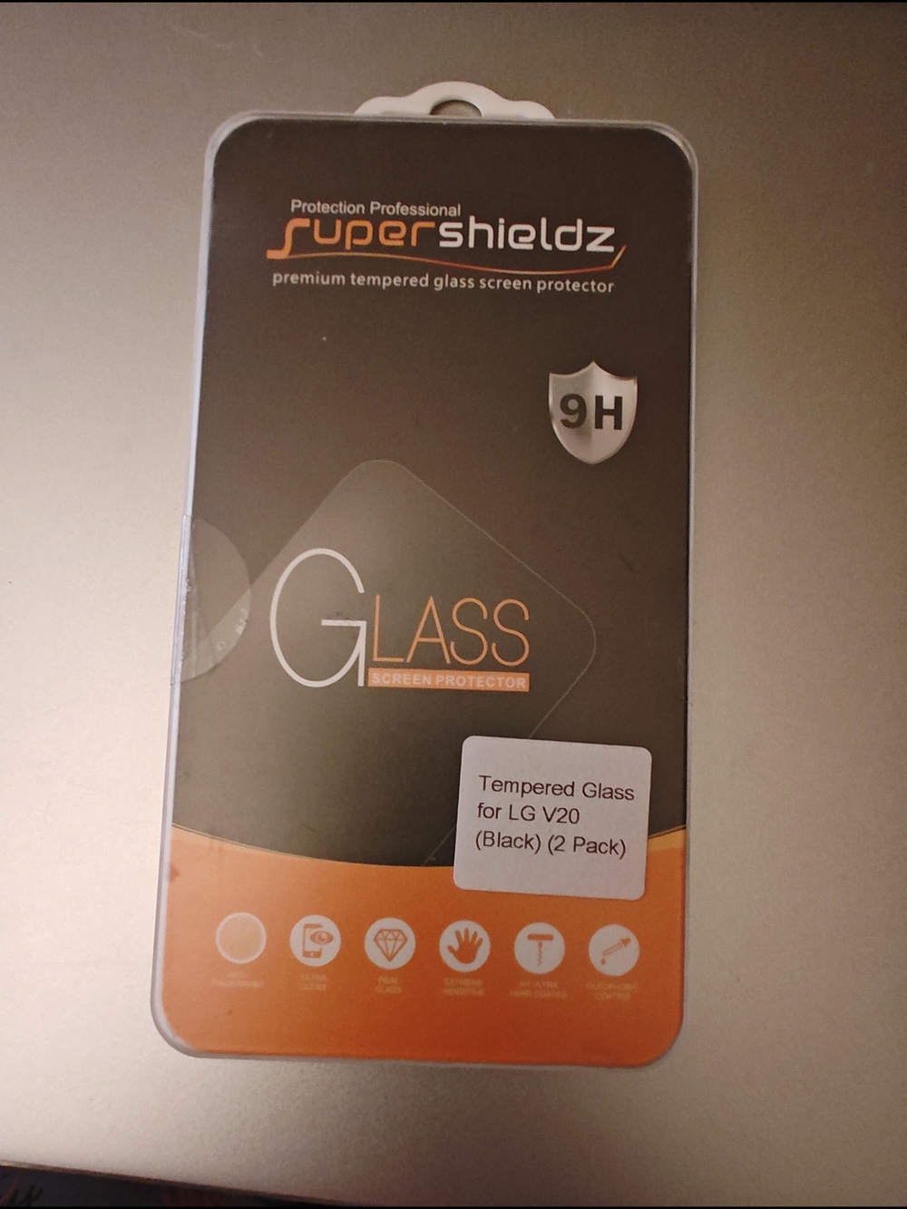 Tempered Glass Screen Protector for LG V20 - Black (2 Pack)